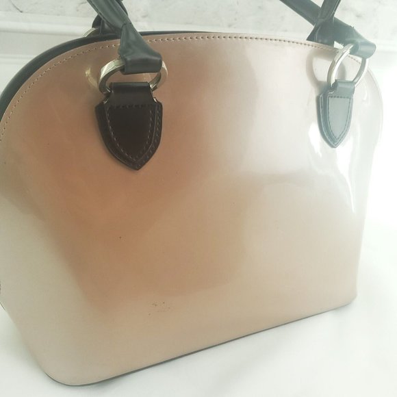 Beijo Womens Brown Leather Double Handles Zip Around Inner Compartments Handbag - Picture 4 of 14